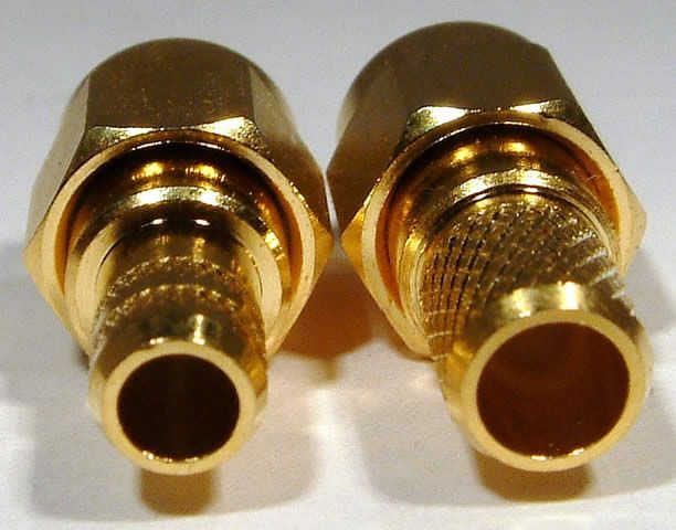 Image of RP-SMA connector (WLAN) --MALE-- gold (IT0385)