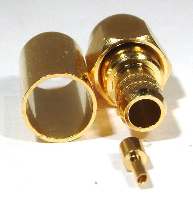 Image of RP-SMA connector (WLAN) --MALE-- gold *pigtail* (IT3157)