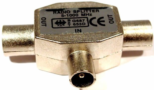Image of Coaxial Splitter Male to 2x Female (IT3127)