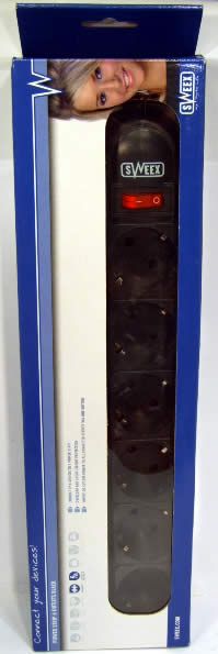 Image of Sweex Surge Protector Power Strip 6 Outlets (IT4009)
