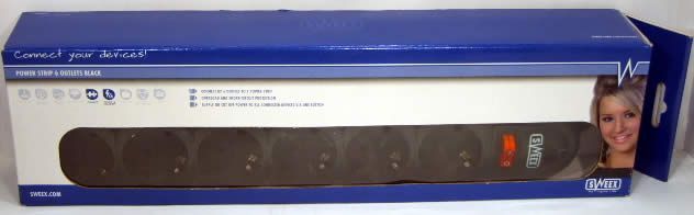 Image of Sweex Surge Protector Power Strip 6 Outlets (IT4009)