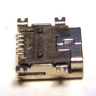 Image of miniUSB 2.0 connector *PANEL MOUNTABLE* (Female) No. 15 *Lumberg 2486* (IT10979)