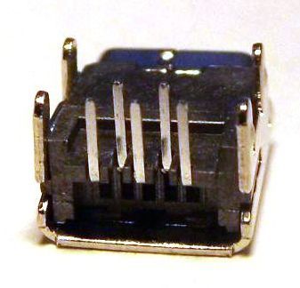 Image of miniUSB 2.0 connector *PANEL MOUNTABLE* (Female) No. 16 (IT10980)
