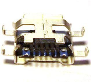 Image of microUSB 2.0 OTG connector *PANEL MOUNTABLE* (Female) No. 8 (IT10972)