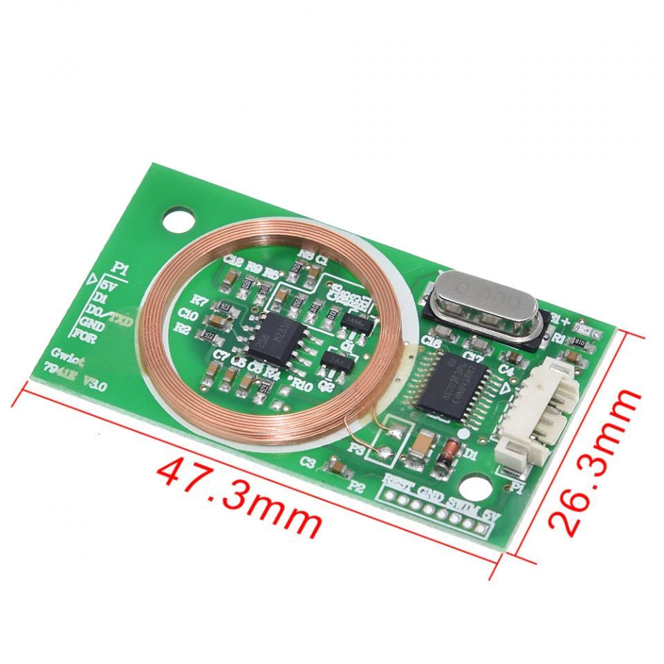 Image of Arduino Serial RFID reader module 125kHz EM4100 INFO! (IT14559)