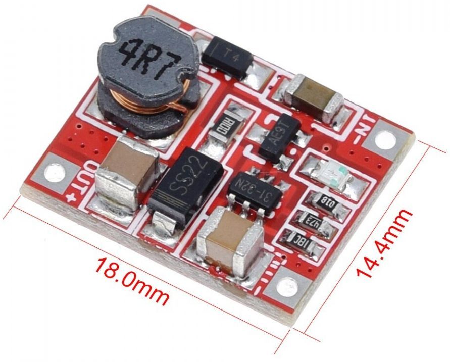 Image of DC-DC Tápegység panel 1-4.5v-ról 5V 1000mA (boost) 95% hatásfok (IT14540)