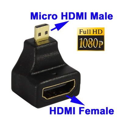 Image of HDMI female - *micro* HDMI *L* male converter adapter (IT8182)