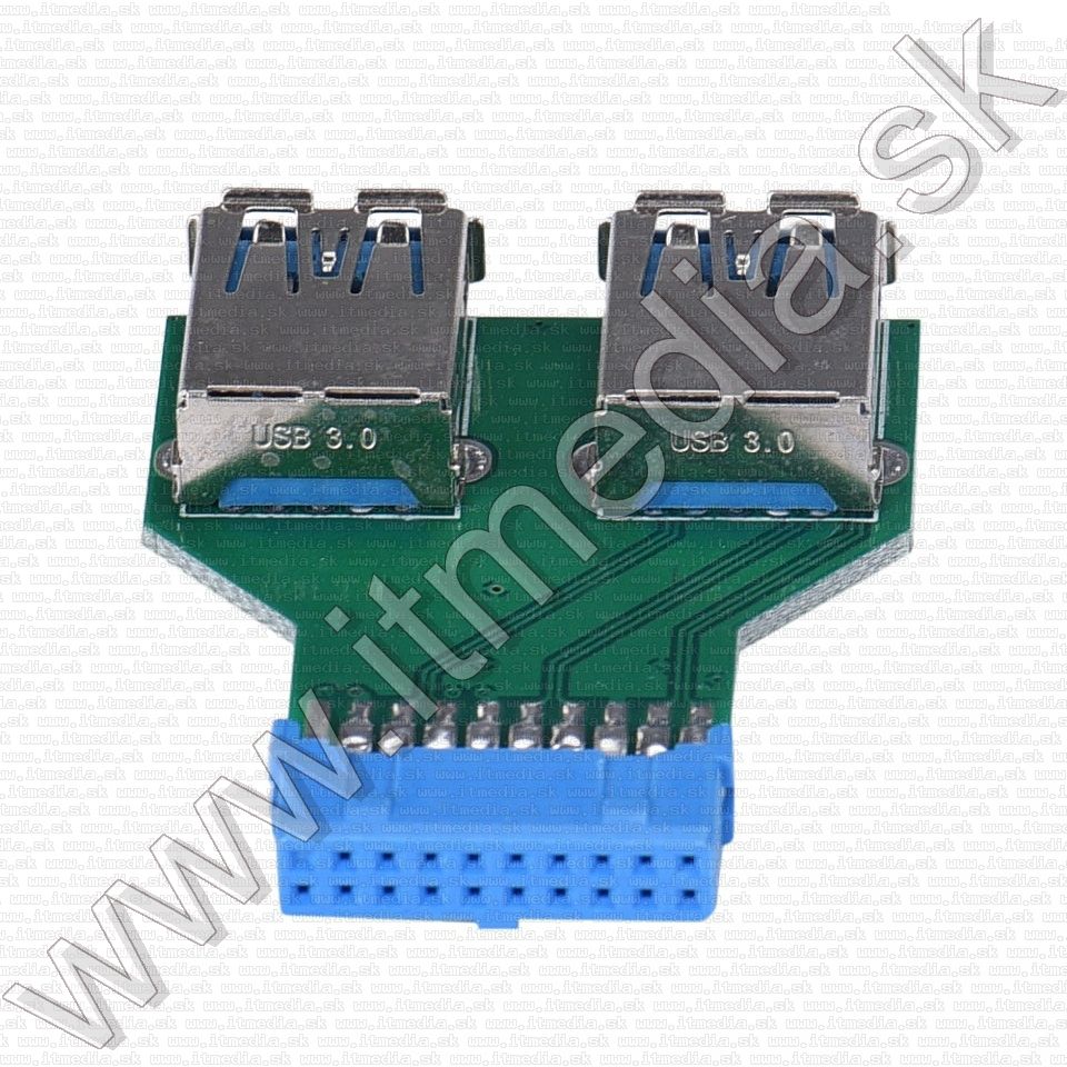 Image of USB alaplapi adapter 19-pin 2x USB 3.0 Aljzat V2 (IT13012)