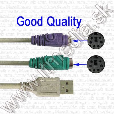 Image of USB to 2x PS/2 Converter cable PC BULK (IT0490)