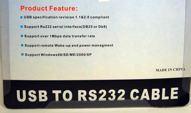 Image of USB to RS-232 compatible (serial) cable *CH341*  TTL INFO! (IT3568)