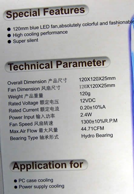 Image of DeepCool X-Fan CASE Cooler 12cm *Blue Led* (IT4079)