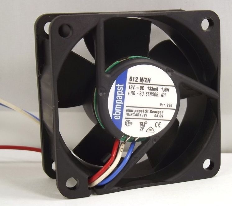 Image of Ebm Papst DC Axial compact Fan 60mm DC12V 1.6W 612 N/2N (IT12296)