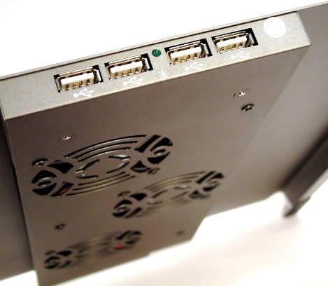 Image of Notebook cooler 3-fan (Aluminium) + HUB (108) (IT3349)