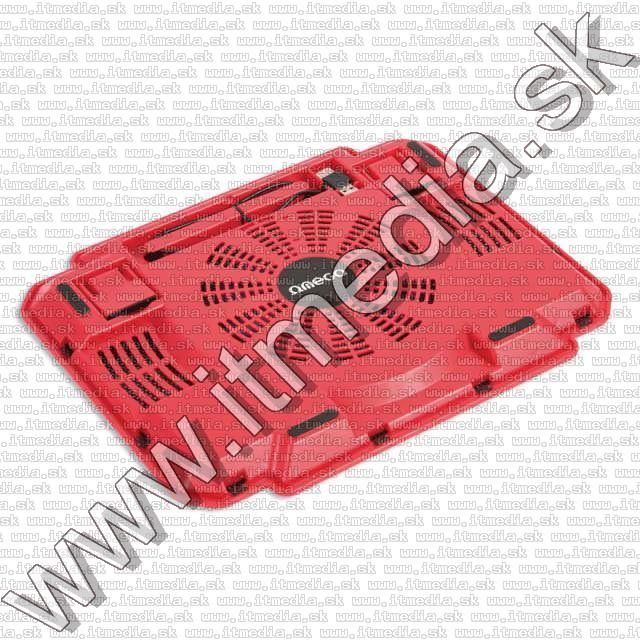 Image of Omega laptop hűtő *ICE BOX* Piros (14cm ventillátor) (41907) (IT10988)