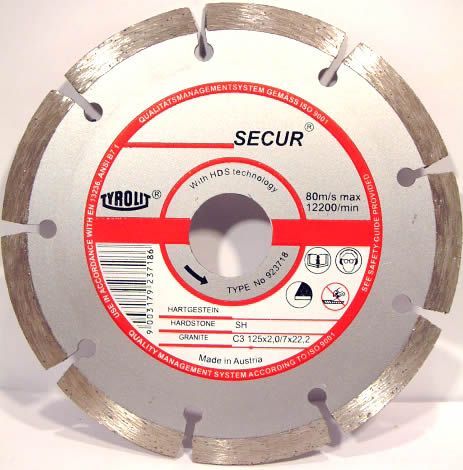Image of PowerBosh Diamond Segmented Blade Cutting Disc 125mm (IT2928)