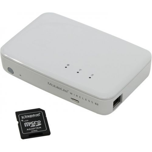 Image of Kingston MobileLite Wireless (Wifi Databank 5400mAh) White INFO!! MLWG3ER [EOL] (IT13881)