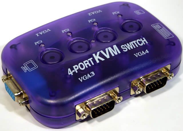 Image of KVM Data Switch (Monitor, Mouse, Keyboard) 4-port (IT4144)