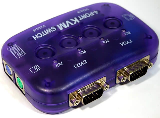 Image of KVM Data Switch (Monitor, Mouse, Keyboard) 4-port (IT4144)