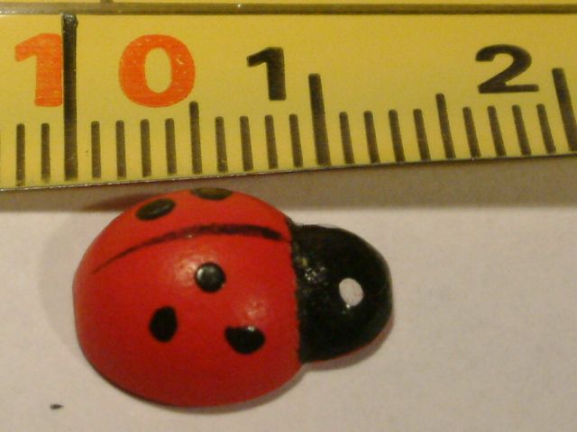 Image of LadyBug Decoration Set 15x11mm 10-part (2874) (IT2462)