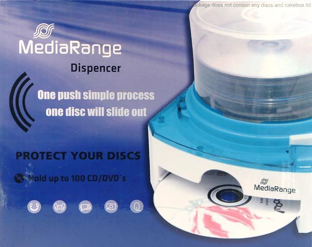 Image of Mediarange Disc Dispenser **ORANGE** (IT3928)