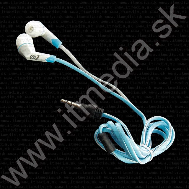 Image of Aima AM-2128 Earphone 3.5mm *White-Blue* *Silicone* (IT10013)