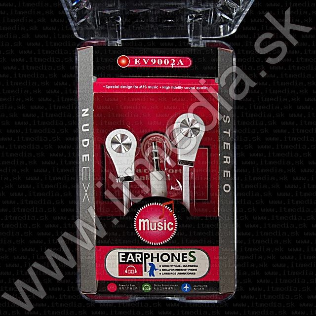 Image of EV9002A Earphone 3.5mm *White* *Silicone* (IT9244)