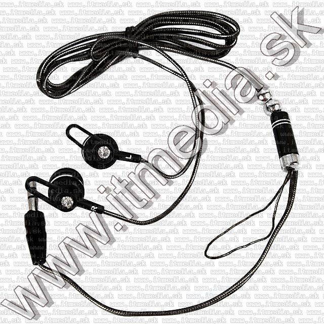 Image of Silicone Earphone 3.5mm *Black* Round packing (IT9037)