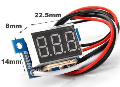 Image of LED-es árammérő 0-5A Kicsi (piros) (IT12505)