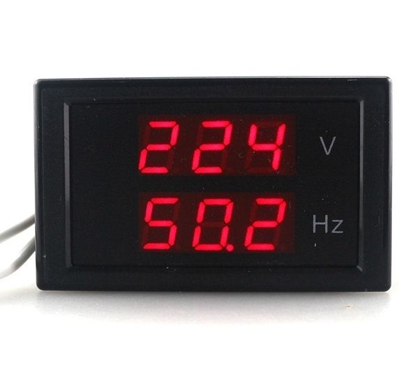 Image of Elektronikai műszer Feszültség mérő 80-300V AC Dupla kijelzős (Frekvencia) (IT12557)