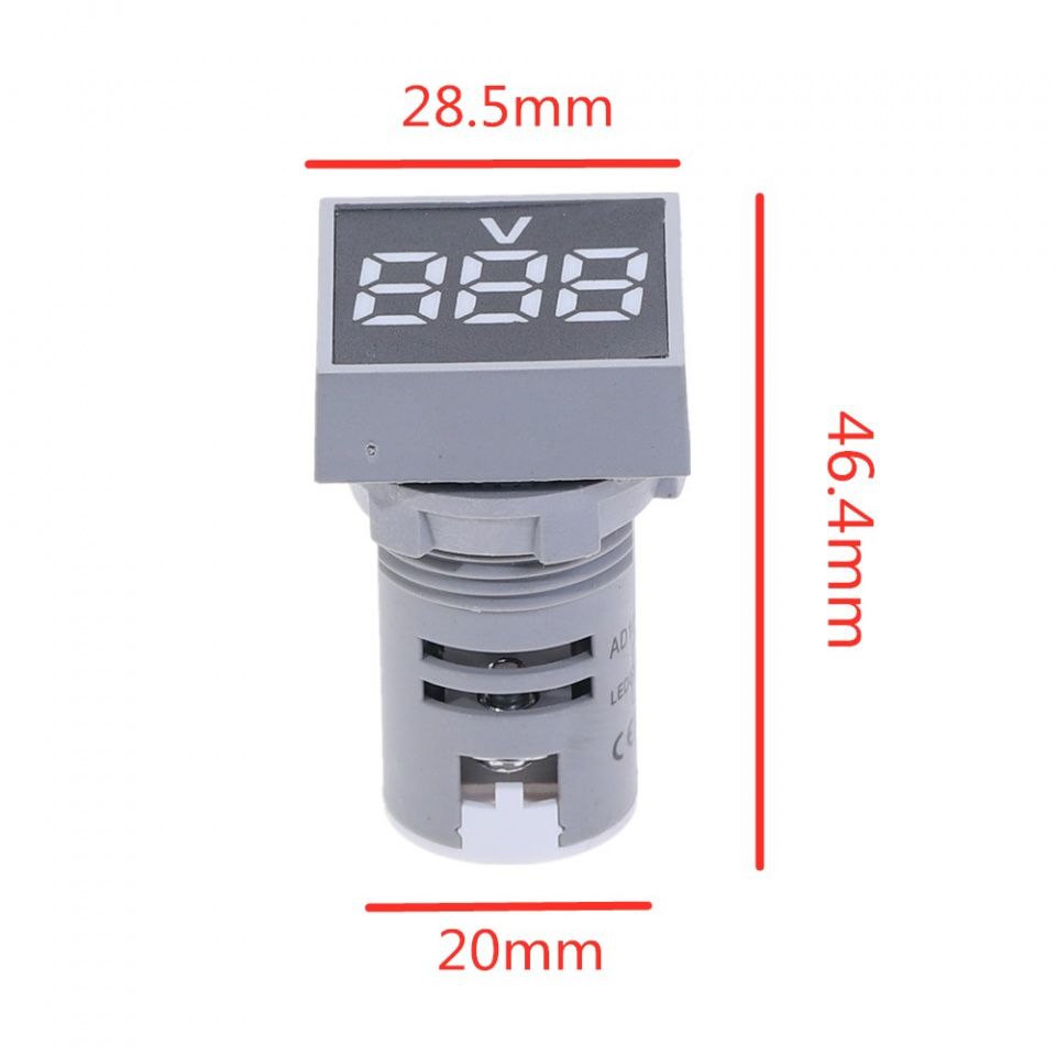 Image of LED-es AC (hálózati) voltmérő 50-500V AC Kék (IT14308)