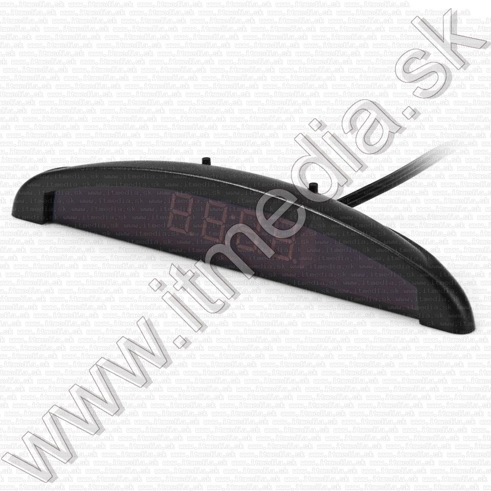 Image of LED-es voltmérő, hőmérő, digitális óra (12V) KÉK V2 (burkolt) (IT12929)