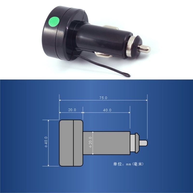 Image of Autós LED-es voltmérő, hőmérő (12V) Piros-Zöld (IT12684)