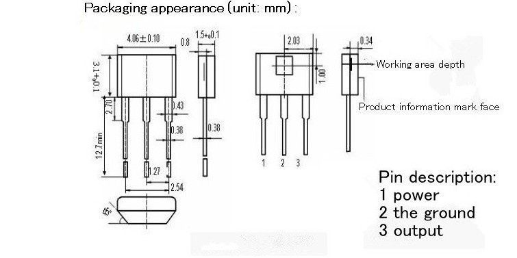 Image of Elektronikai alkatrész *Hall szenzor* 49E (IT12402)
