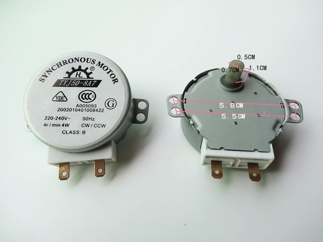 Image of Synchonous Motor (Microwave Turntable) 4 RPM TYJ50-8A7 (IT13720)
