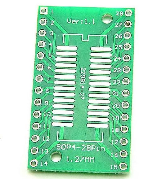 Image of Elektronikai alkatrész (Tokozás konverter) DIP-28 -ról SOP28/SSOP28 (IT12239)