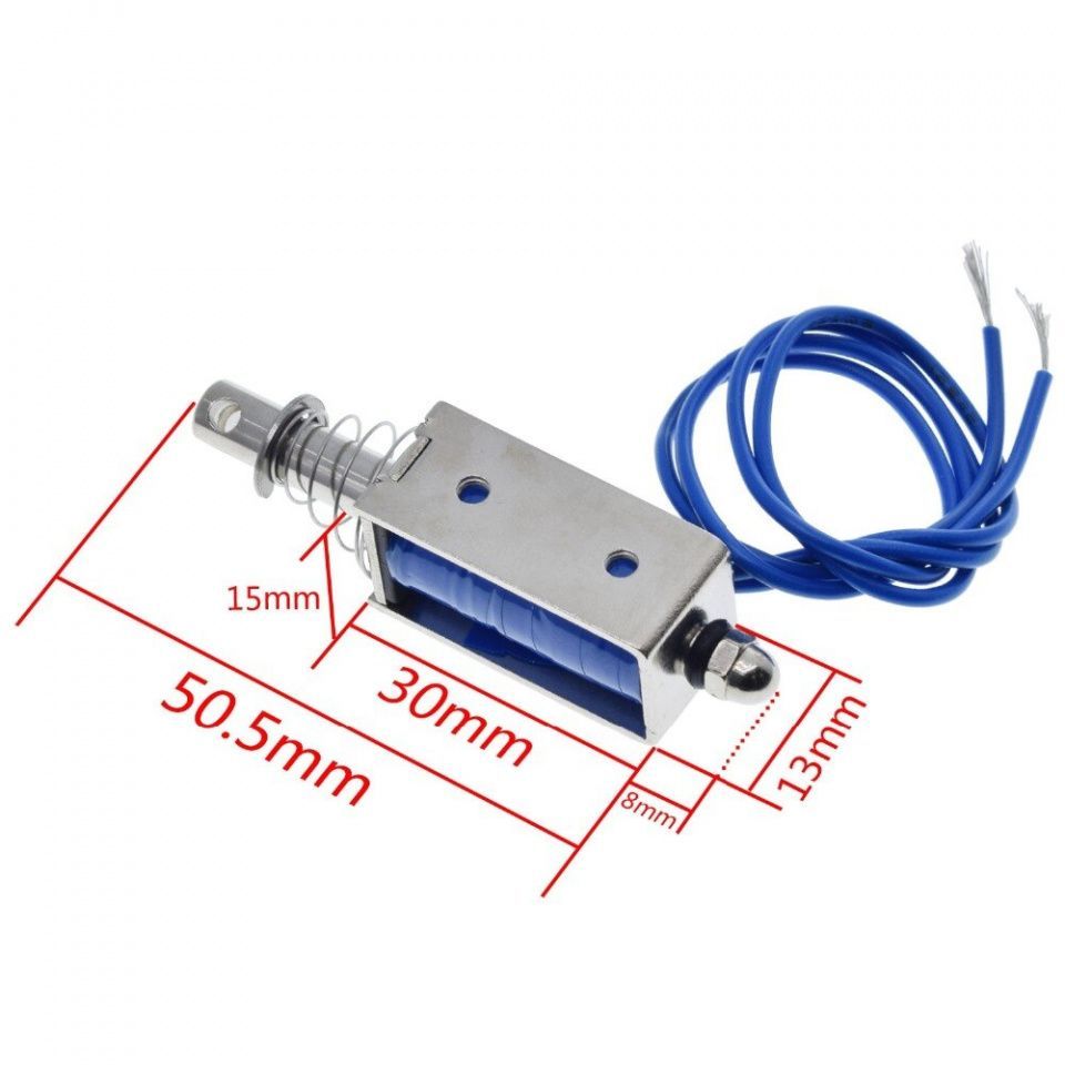 Image of Elektronikai alkatrész Elektromágnes húzó-toló 10mm 12V 5N info! (IT14561)