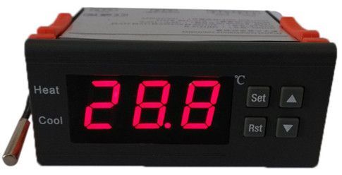 Image of Programozható Digitális termosztát (hőfokszabályozó) 12V 10A Hűtő vagy fűtő (IT10090)