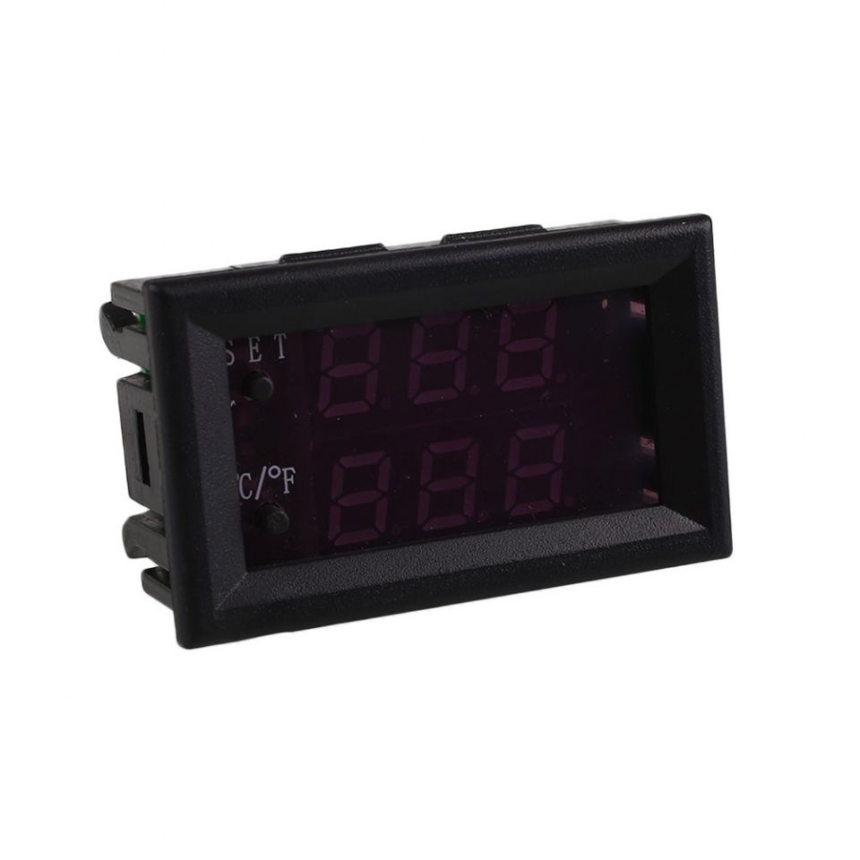 Image of Digitális termosztát panel (hőfokszabályozó) 12V 10A Hűtő/Fűtő 110C (IT12834)