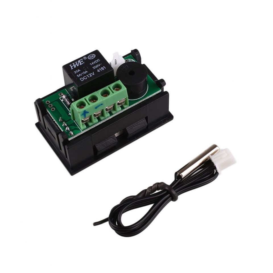 Image of Digitális termosztát panel (hőfokszabályozó) 12V 10A Hűtő/Fűtő 110C (IT12834)