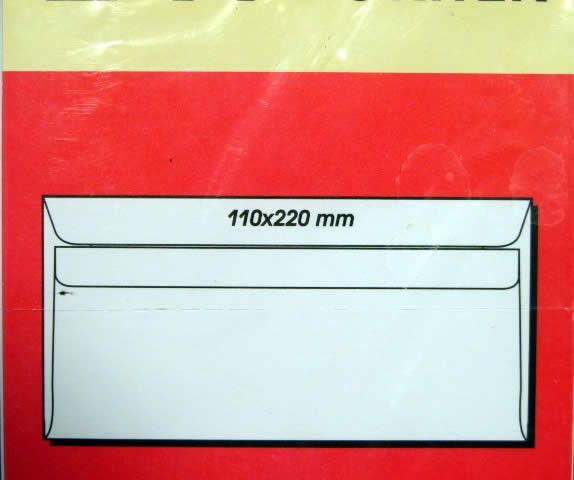 Image of Self-adhesive Envelopes LA4 25pcs 110x220mm (IT3849)