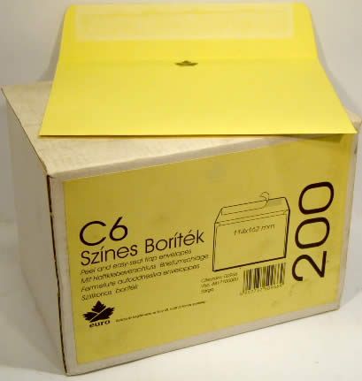 Image of Color Envelopes LC6 *yellow* 200pcs 114x162mm (IT3853)