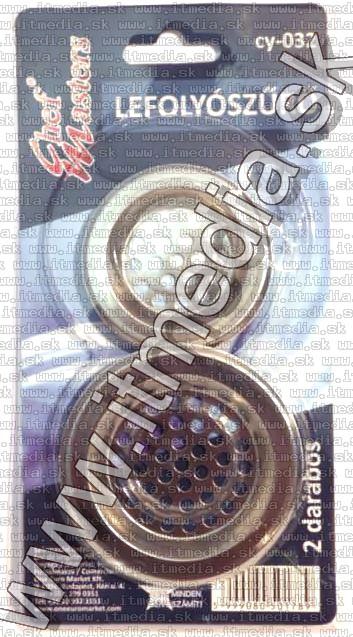 Image of Lefolyószűrő készlet 2db-os fém 6cm 7.5cm (IT10348)