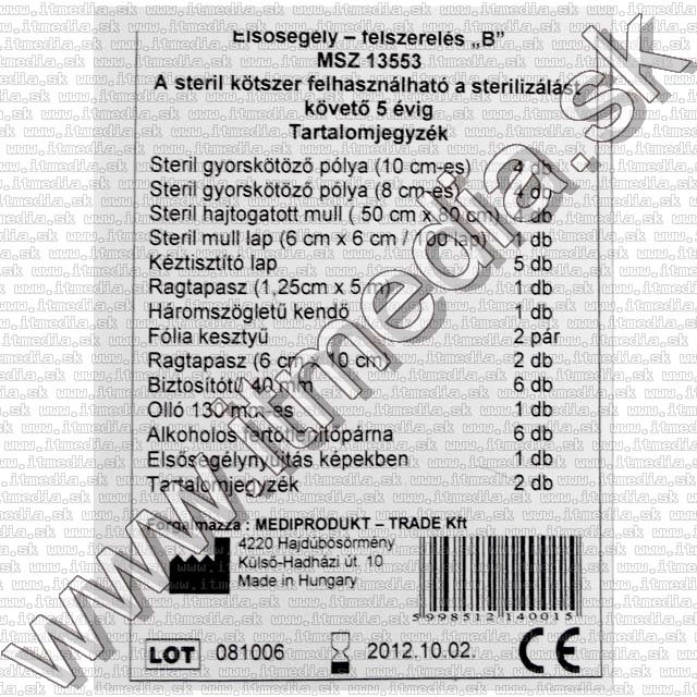 Image of MediProdukt CAR First Aid Kit *MSZ 13553* 2012-10 (IT3269)