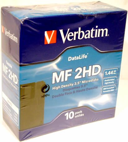 Image of Verbatim Floppy, 10pack DSHD 1.44MB (IT2638)