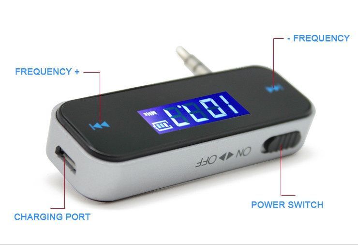 Image of FM Transmitter (USB power) Rechargeable Stereo LCD display (IT12766)
