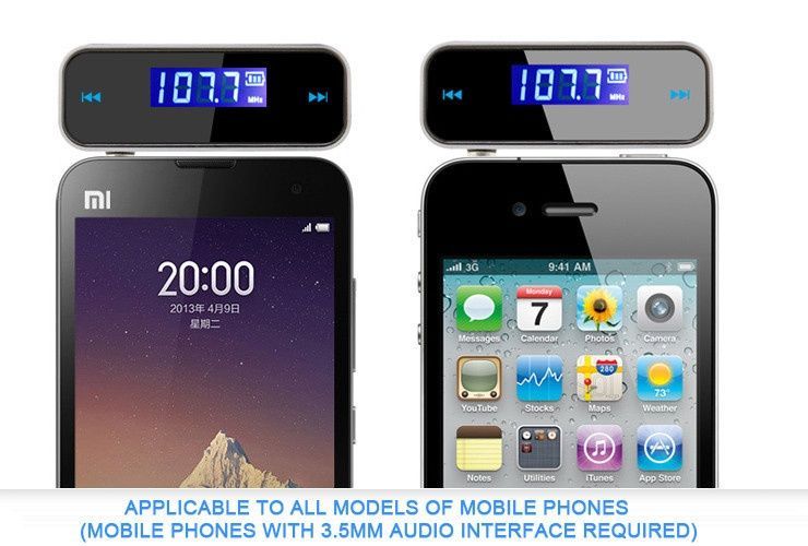 Image of FM Transmitter (USB power) Rechargeable Stereo LCD display (IT12766)