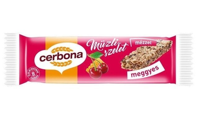 Image of Cerbona Müzliszelet 20g Mézes Meggyes (IT13365)