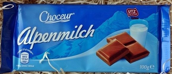 Image of Choceur Alpenmilch Chocolate 100g  UTZ (IT11717)