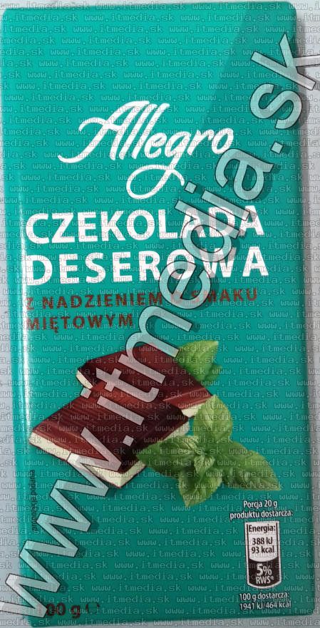 Allegro Mint Chocolate 100g (IT13915) Image of Allegro Mint Chocolate 100g (IT13915)