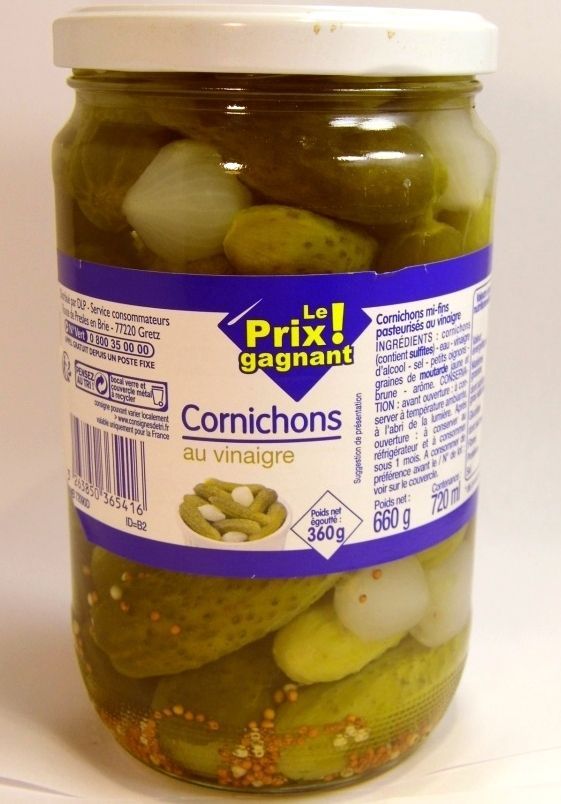 Image of LP üveges ecetes (csemege) uborka gyöngyhagymával 720ml (360g) (IT11734)